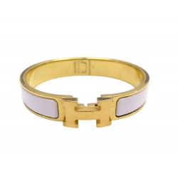 BRACELET HERMES CLIC H EMAIL PARME PLAQUE OR JAUNE H700001F 16CM BANGLE 660€
