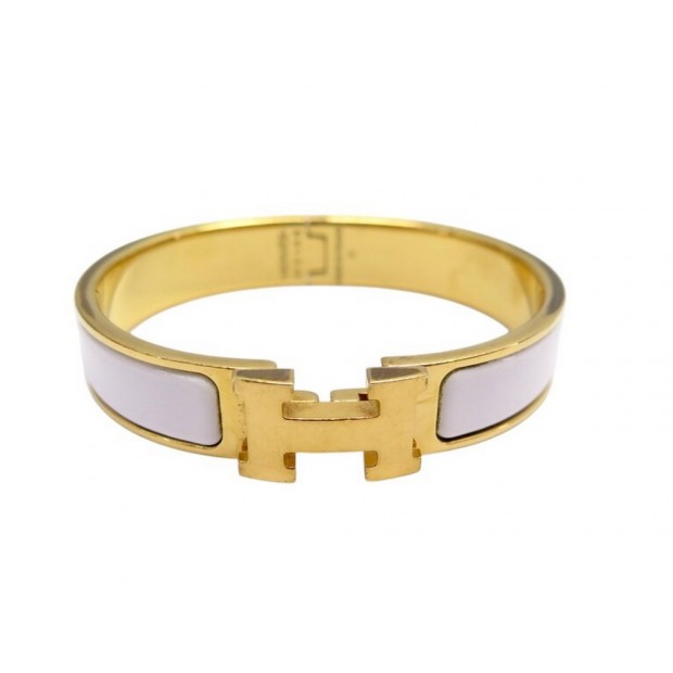 BRACELET HERMES CLIC H EMAIL PARME PLAQUE OR JAUNE H700001F 16CM BANGLE 660€
