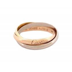 NEUF BAGUE CARTIER TRINITY PM CRB4235100 3 ANNEAUX ORS 18K 62 GOLD RING 1660€