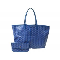 NEUF SAC A MAIN GOYARD SAINT LOUIS PM EN TOILE GOYARDINE BLEUE POCHETTE TOTE BAG