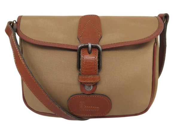 sac a main lancel besace en toile marron
