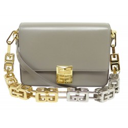 NEUF SAC A MAIN GIVENCHY 4G AVEC CHAINE CUBE 204500YB1H3-099 MM CUIR TAUPE 1850€