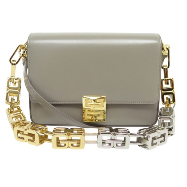NEUF SAC A MAIN GIVENCHY 4G AVEC CHAINE CUBE 204500YB1H3-099 MM CUIR TAUPE 1850€
