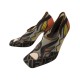 CHAUSSURES ESCARPINS FENDI MESH & TOILE LOGO FF MULTICOLORE 37 IT 38 FR 920€