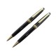 LOT 2 STYLOS BILLE MONTBLANC MEISTERSTUCK CLASSIQUE DORE RESINE NOIRE+BOITE 900€