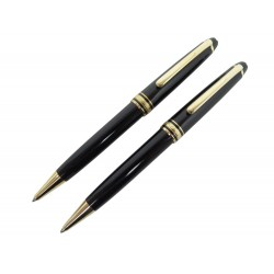 LOT 2 STYLOS BILLE MONTBLANC MEISTERSTUCK CLASSIQUE DORE RESINE NOIRE+BOITE 900€
