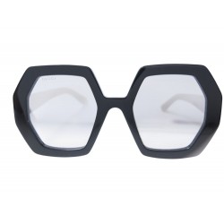 LUNETTES DE SOLEIL GUCCI GG0772S GG CARRE OVERSIZE NOIRE + ETUI SUNGLASSES 370€