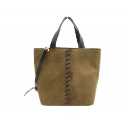 NEUF VINTAGE SAC A MAIN YVES SAINT LAURENT CABAS POULAIN BANDOULIERE BAG 1200€