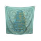 FOULARD HERMES LES RIVIERES DE BABEL ANNIE FAIVRE CARRE 90 SOIE SILK SCARF 530€