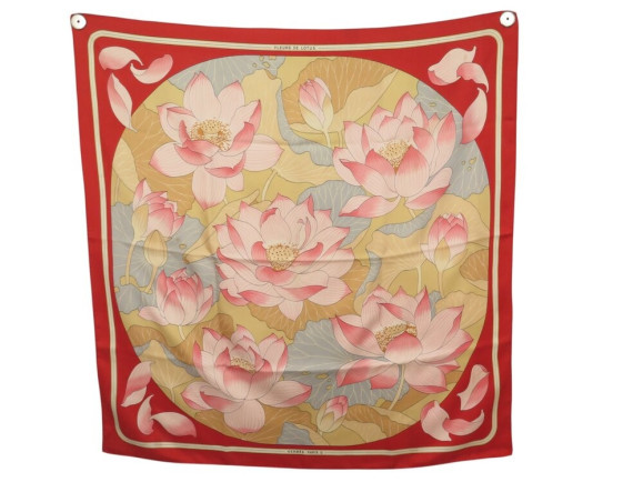 foulard hermes fleurs de lotus 1ere ed. 1976