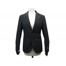 NEUF VESTE DE SOIREE LOUIS VUITTON HOMME LOGO BRODE 44 S COTON NOIR JACKET 3200€
