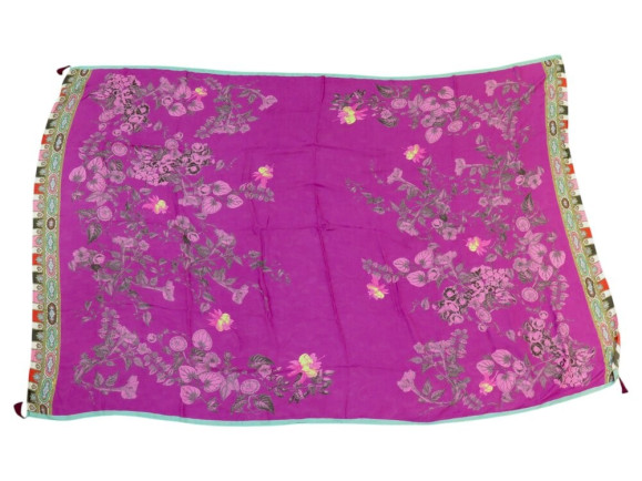 etole etro imprime floral violet 130x210cm echarpe