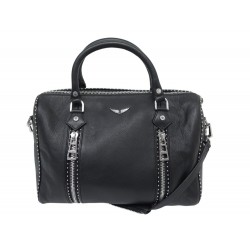 NEUF SAC A MAIN ZADIG & VOLTAIRE SUNNY MEDIUM STUDS BANDOUILIERE CUIR BAG 545€