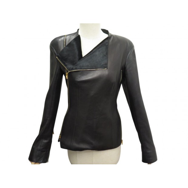 VESTE TOM FORD CINTREE GILO43 T80213 S 36 XS 34 EN CUIR D'AGNEAU JACKET 3690€