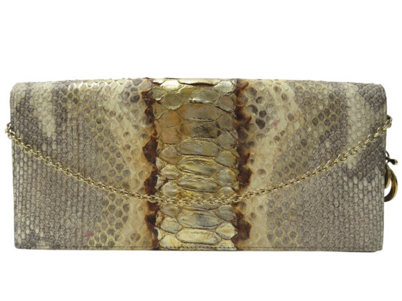 sac a main christian dior pochette en cuir de python