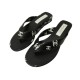 NEUF CHAUSSURES CHANEL G38978 TONGS LOCO EN CUIR NOIR SANDALES NEW SHOES 800€