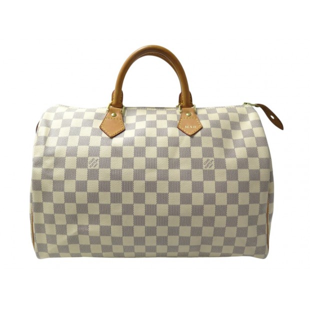 SAC A MAIN LOUIS VUITTON SPEEDY 35 N41535 EN TOILE DAMIER AZUR HAND BAG 1700€