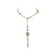 NEUF COLLIER CHANEL CHOCKER FLEUR PERLE VERRE LOGO CC STRASS 38CM NECKLACE 1390€
