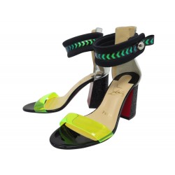 NEUF CHAUSSURES CHRISTIAN LOUBOUTIN TENNIS ELBOW 35 SANDALES FLUO SHOES 845€
