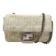 SAC A MAIN FENDI BAGUETTE 8BR793 BANDOULIERE BEIGE EN VELOURS FF HAND BAG 3000€