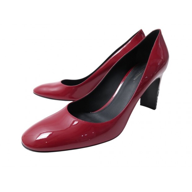 CHAUSSURES BOTTEGA VENETA ISABELLA 522390 ESCARPINS EN CUIR VERNI ROUGE 41 1200€