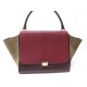 SAC A MAIN CELINE TRAPEZE LARGE DARK RUST EN CUIR DAIM HAND BAG PURSE 