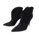 CHAUSSURES SAINT LAURENT BOTTINES LOU BIKER 40 EN DAIM NOIR BLACK BOOTS 1500€