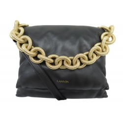NEUF SAC A MAIN LANVIN SUGAR PM LW BGXA01 CUIR NOIR BANDOULIERE HAND BAG 1720€