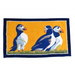 DRAP DE PLAGE HERMES MACAREUX SERVIETTE DE BAIN 90X150 CM COTON BEACH TOWEL 610€