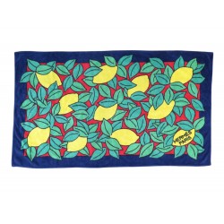 DRAP DE PLAGE HERMES CITRONS SERVIETTE DE BAIN 90X150 CM COTON BEACH TOWEL 610€