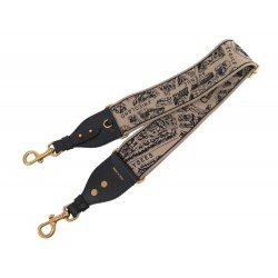 NEUF ANSE BANDOULIERE DIOR BRODERIE EN TOILE S8557COMP 95CM SHOULDER STRAP 950€