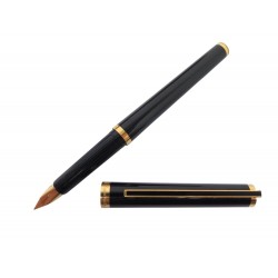 VINTAGE STYLO ST DUPONT CLASSIQUE PLUME LAQUE DE CHINE NOIR ECRIN FOUNTAIN PEN