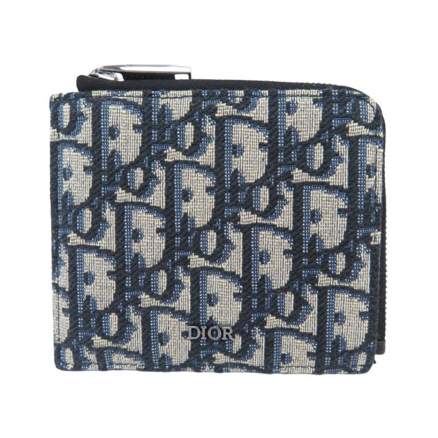 NEUF PORTEFEUILLE DIOR ZIPPE TOILE JACQUARD OBLIQUE OBLIQUE 2ESBC299YKY 510€