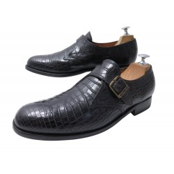 CHAUSSURES JM WESTON DERBY FLORE CROCO 531 MOCASSINS A BOUCLE 8D 42 SHOES 5630€