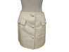 jupe christian dior midi 2e5j87al118 cuir creme s 36