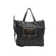 SAC A MAIN PRADA CABAS FOURRE TOUT BANDOULIERE NOIR PLAQUE LOGO TOTE BAG 1250€