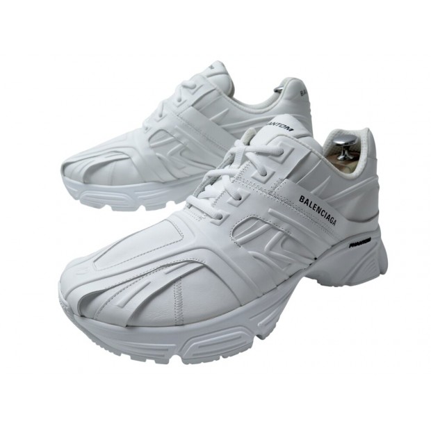 NEUF CHAUSSURES BALENCIAGA PHANTOM 735384 BASKETS 8 42 CUIR NAPPA SNEAKERS 735€