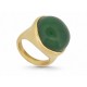 BAGUE TIFFANY & CO CABOCHON ELSA PERETTI T57 JADE VERT & OR JAUNE 18K RING 7950€
