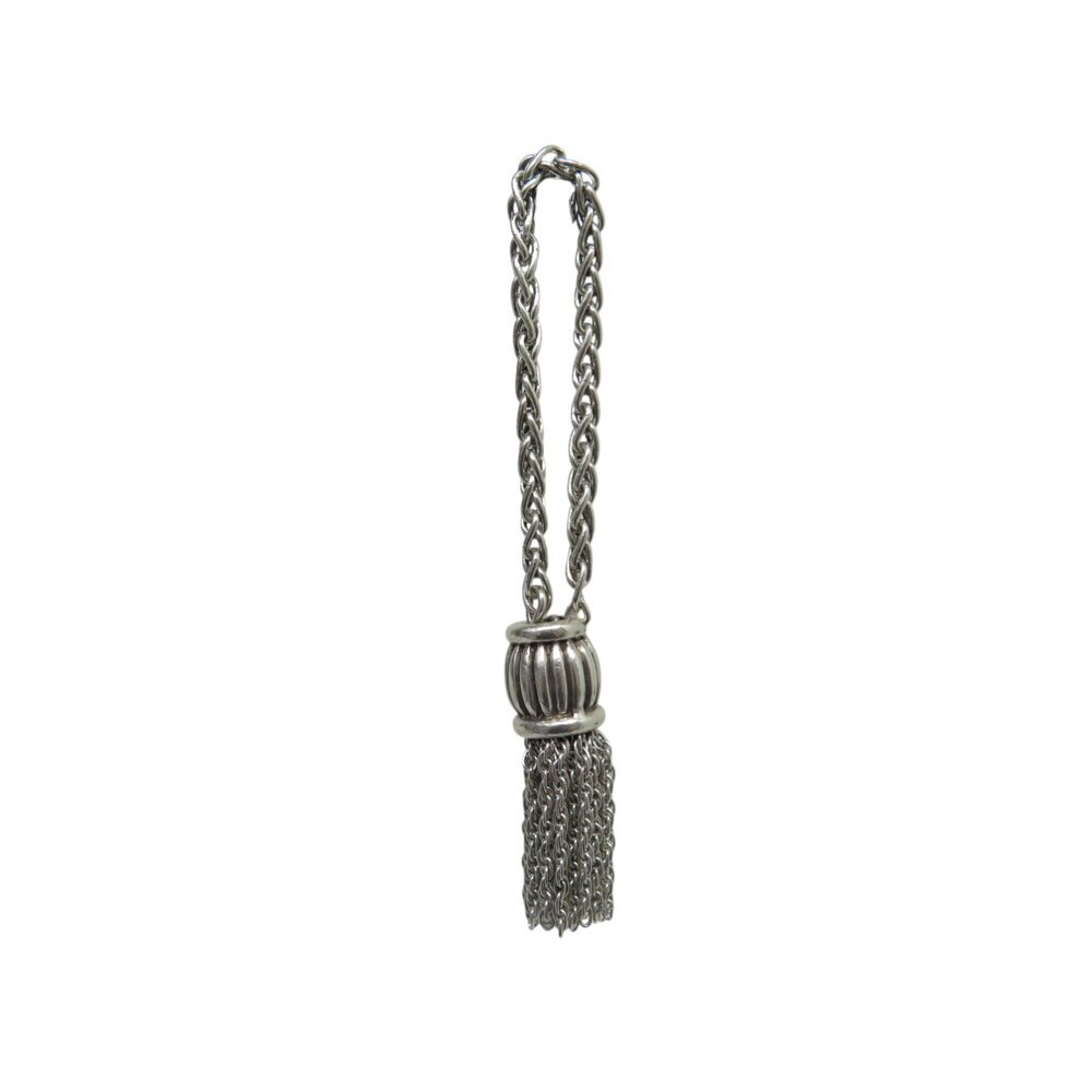 VINTAGE PORTE CLE HERMES GAETAN DE PERCIN GLAND DE PASSEMENTERIE ARGENT KEY RING