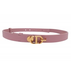 CEINTURE CHRISTIAN DIOR 20 BOUCLE LOGO CD EN CUIR CUIR ROSE 75 83 CM BELT 590€