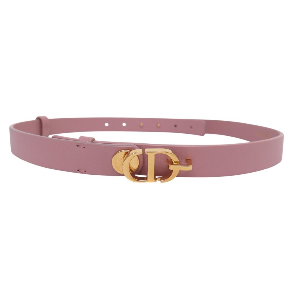 CEINTURE CHRISTIAN DIOR 20 BOUCLE LOGO CD EN CUIR CUIR ROSE 75 83 CM BELT 590€