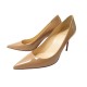 CHAUSSURES CHRISTIAN LOUBOUTIN KATE ESCARPINS 38.5 CUIR VERNIS NUDE SHOES 695€