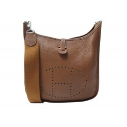 SAC A MAIN HERMES EVELYNE III 29 BANDOULIERE CUIR TOGO MARRON GOLD 2017 2950€