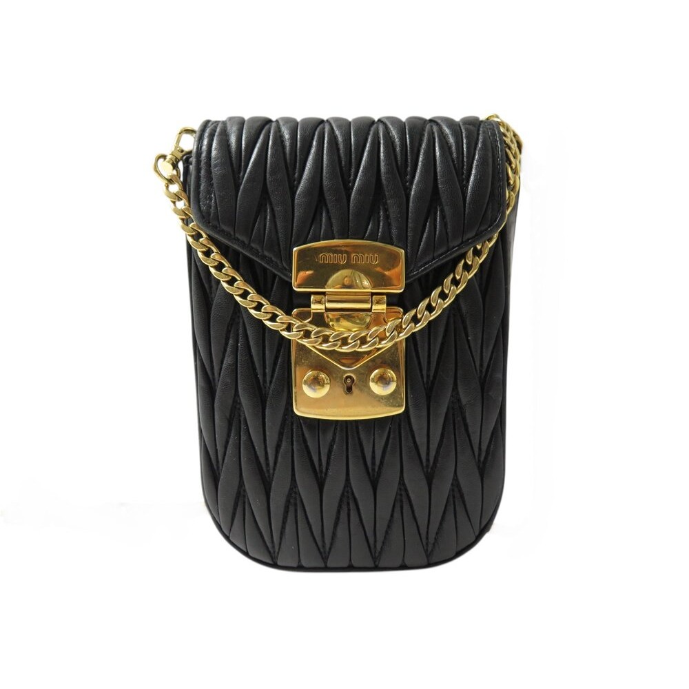 SAC A MAIN MINI POCHETTE MIU MIU ETUI BANDOULIERE CUIR MATELASSE NAPPA BAG 800€
