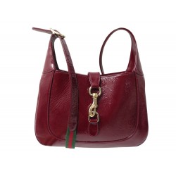 NEUF SAC A MAIN GUCCI JACKIE 1961 SMALL 810232 EN CUIR VERNI BORDEAUX BAG 3200€