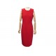 ROBE CELINE CRAYON LONGUE SANS MANCHE 40 M LAINE ROUGE WHOOL PENCIL DRESS 2800€