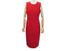 robe celine crayon longue sans manche 40 m laine rouge