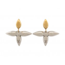 BOUCLES D'OREILLES LOUIS VUITTON LOUISETTE FLEUR MONOGRAM EN METAL EARRINGS 380€