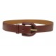 VINTAGE CEINTURE HERMES DEMI BOUCLE OVALE CUIR MARRON GOLD T80 BROWN BELT 750€