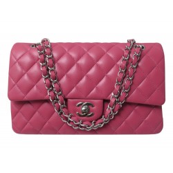 NEUF SAC A MAIN CHANEL A01112 TIMELESS MEDIUM CUIR LISSE ROSE NEW HANDBAG 10300€